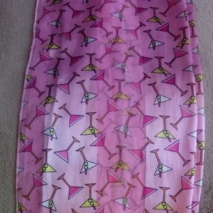 Pink Martini Scarf, soft and silky.  100% polester